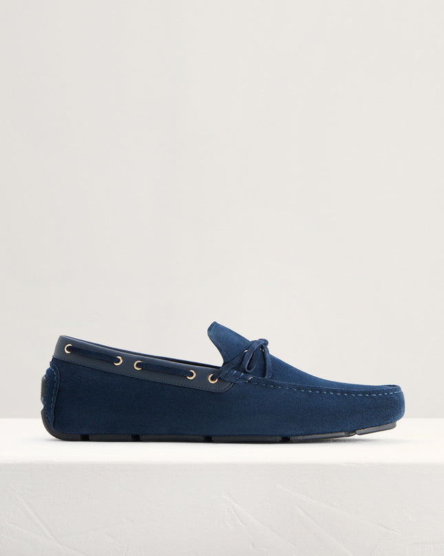 Bow-Detailed Suede Moccasins