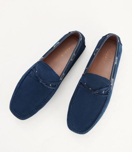 Bow-Detailed Suede Moccasins