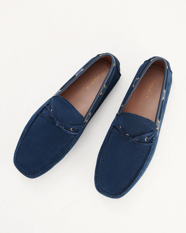 Bow-Detailed Suede Moccasins