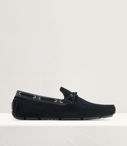 Bow-Detailed Suede Moccasins