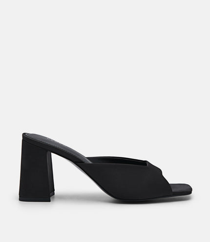 Peggy Heel Sandals - Black