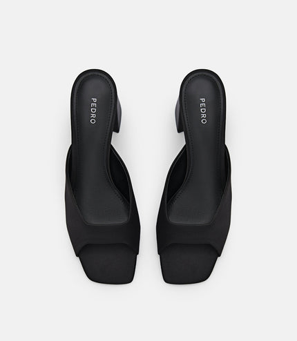 Peggy Heel Sandals - Black