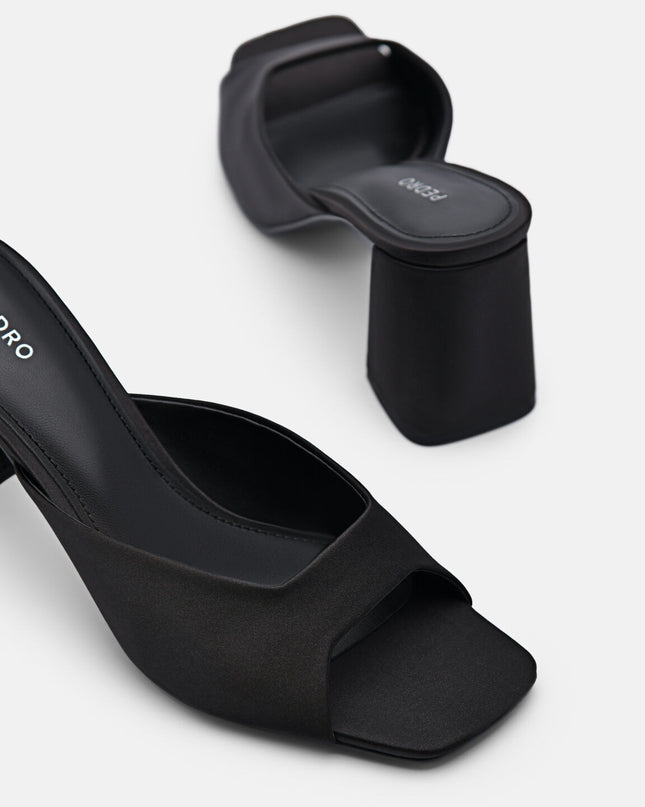 Peggy Heel Sandals - Black