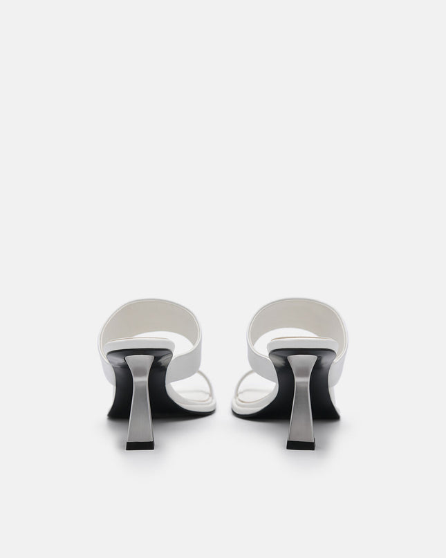 Amelie Leather Heel Sandals - White