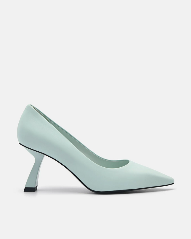 Amelie Leather Pumps - Aqua