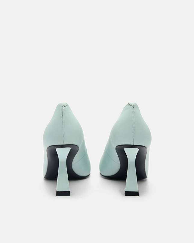 Amelie Leather Pumps - Aqua