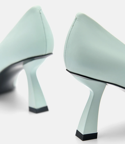 Amelie Leather Pumps - Aqua
