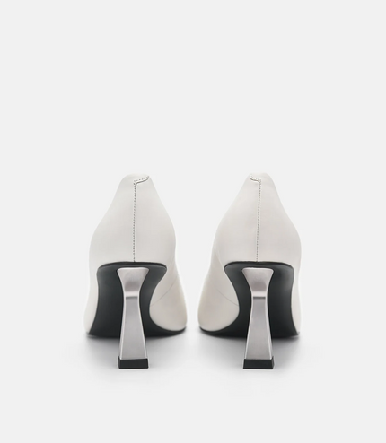 Amelie Leather Pumps - White