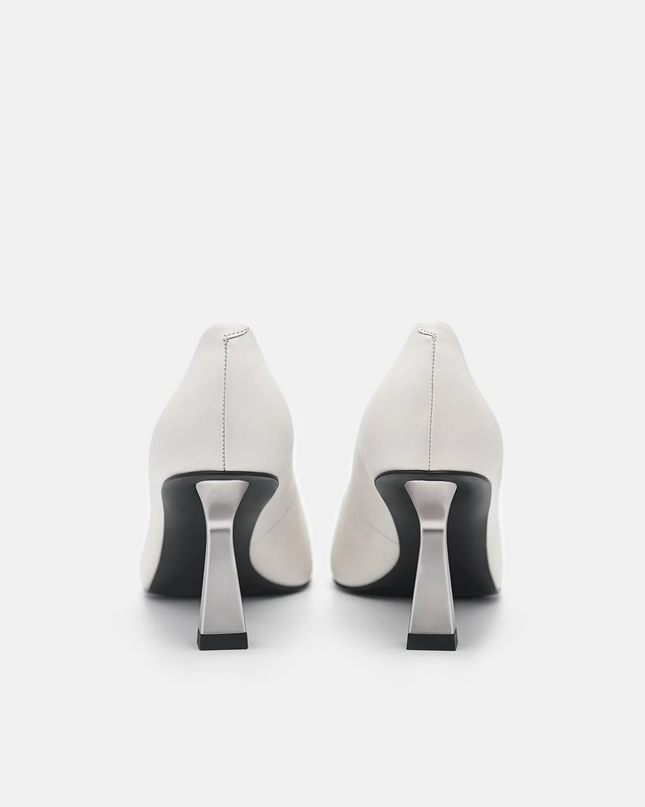 Amelie Leather Pumps - White