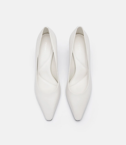 Amelie Leather Pumps - White