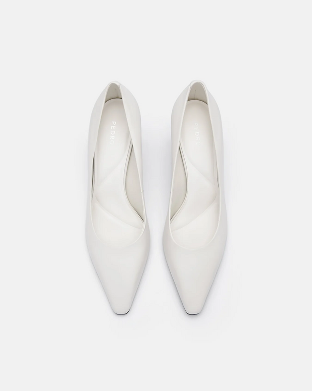 Amelie Leather Pumps - White
