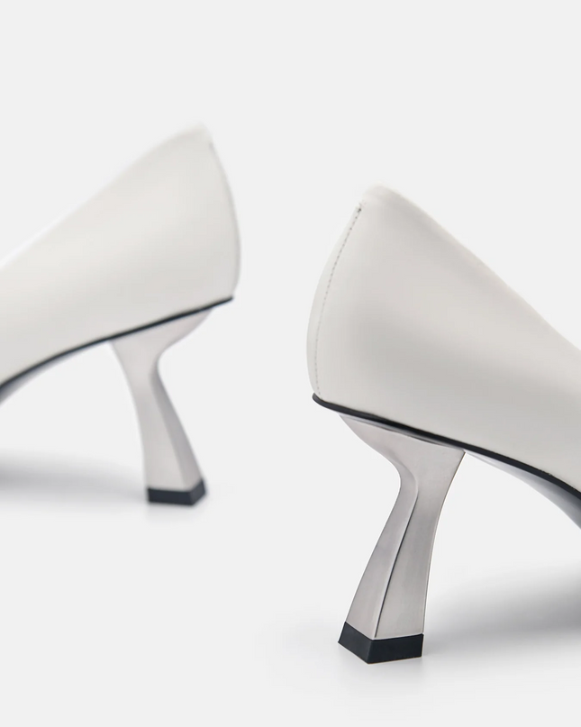 Amelie Leather Pumps - White