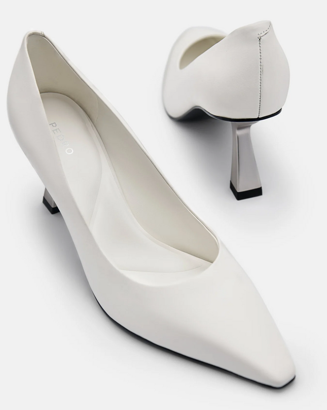 Amelie Leather Pumps - White