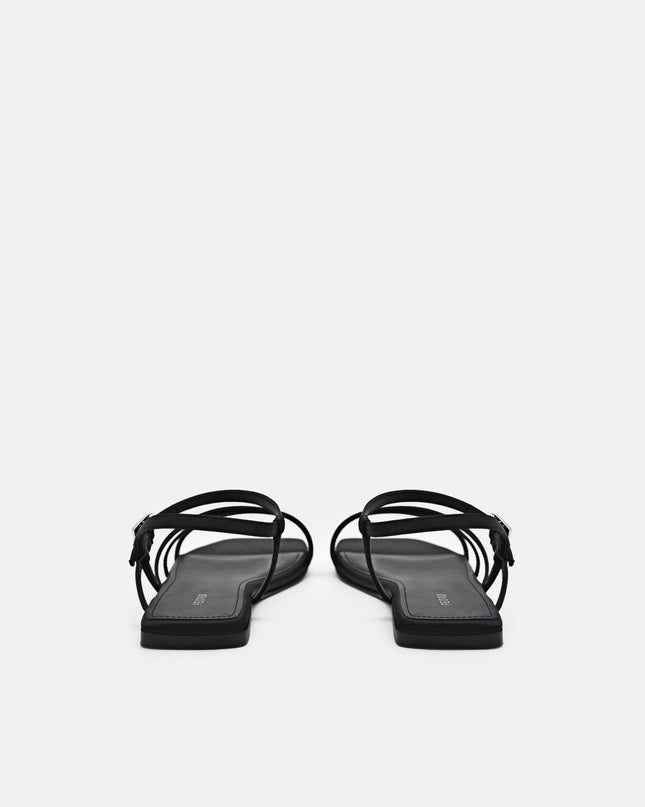 Peggy Ankle Strap Sandals - Black