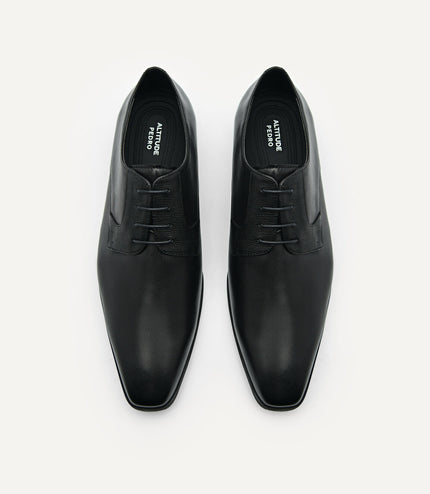 Altitude Lightweight Leather Derby Shoes - Black