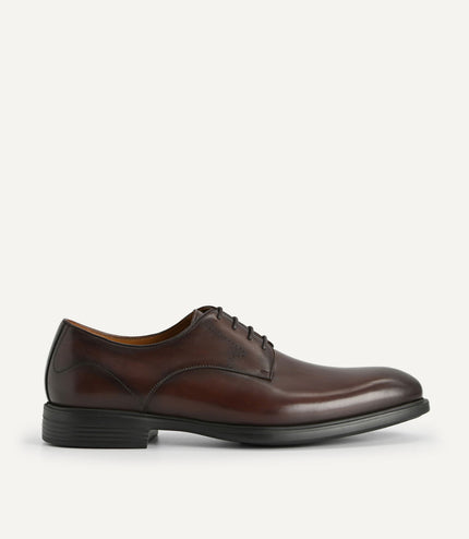 Altitude Leather Derby Shoes - Dark Brown