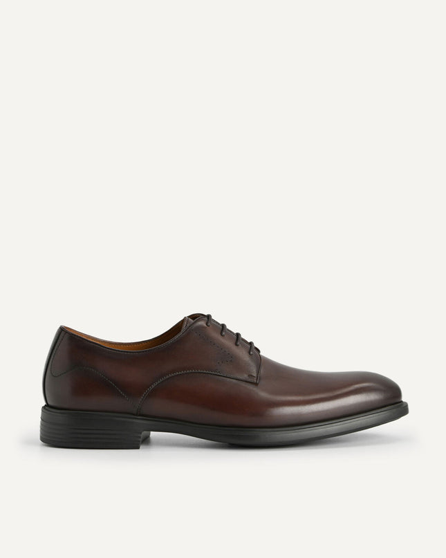 Altitude Leather Derby Shoes - Dark Brown