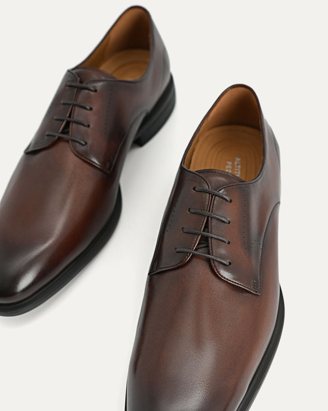 Altitude Leather Derby Shoes - Dark Brown