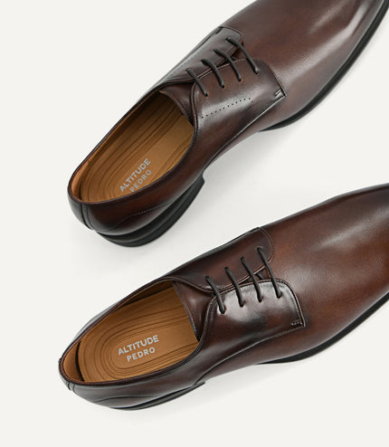 Altitude Leather Derby Shoes - Dark Brown