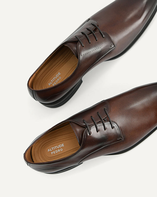 Altitude Leather Derby Shoes - Dark Brown