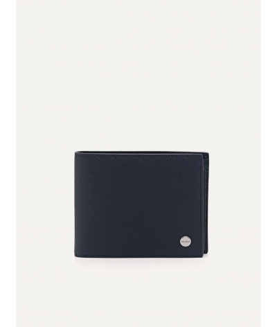 Embossed Leather Bi-Fold Wallet