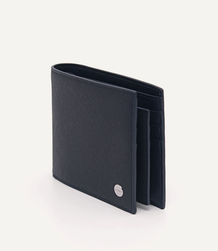 Embossed Leather Bi-Fold Wallet
