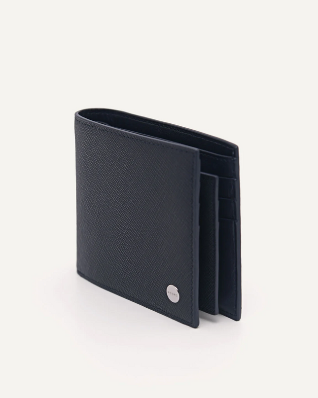Embossed Leather Bi-Fold Wallet