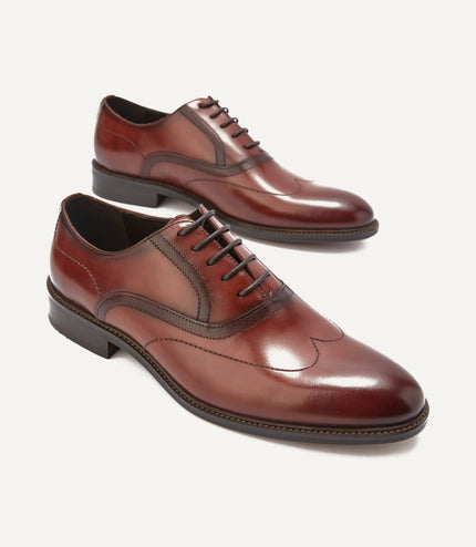 Leather Wingtip Oxford Shoes