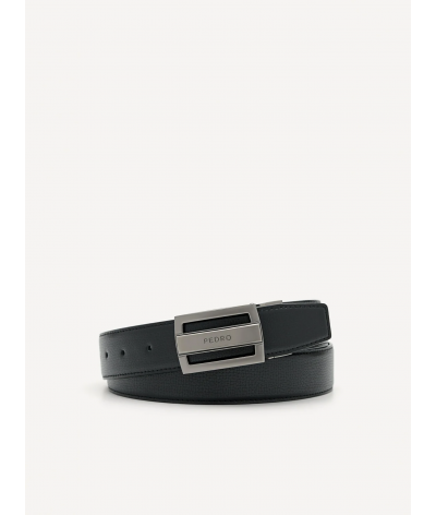 Embossed Leather Reversible Tang Belt
