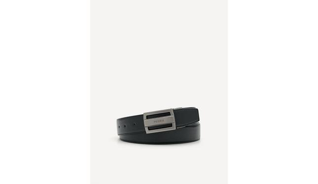 Embossed Leather Reversible Tang Belt