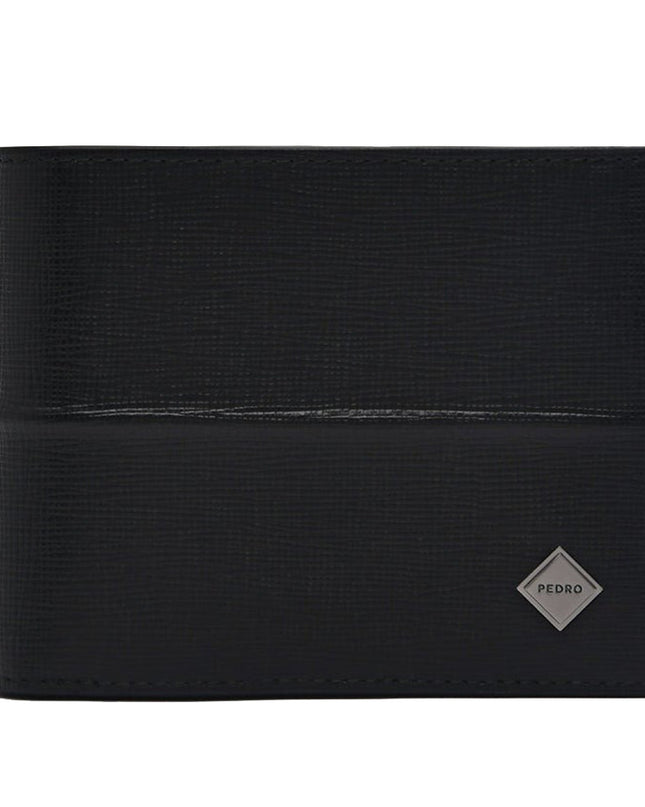 Embossed Leather Bi-Fold Wallet with Insert
