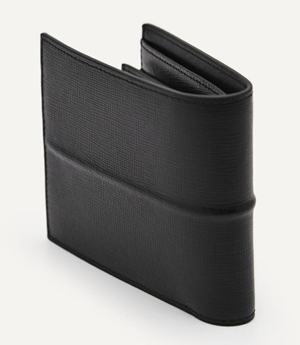 Embossed Leather Bi-Fold Wallet with Insert