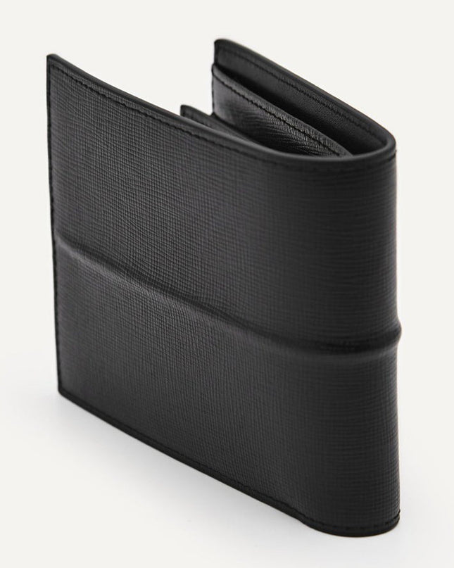 Embossed Leather Bi-Fold Wallet with Insert