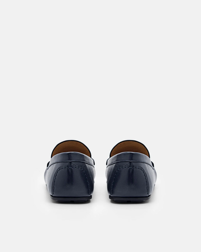 Anthony Leather Moccasins - Navy
