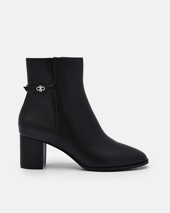 PEDRO Icon Leather Heel Boots - Black