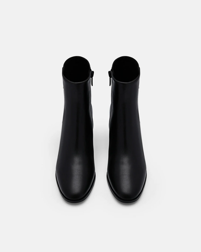 PEDRO Icon Leather Heel Boots - Black