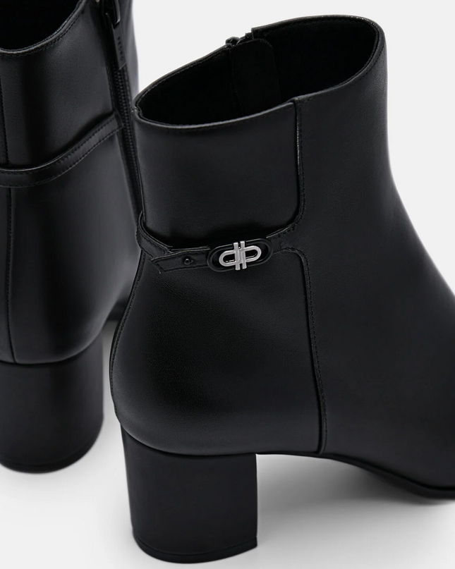 PEDRO Icon Leather Heel Boots - Black