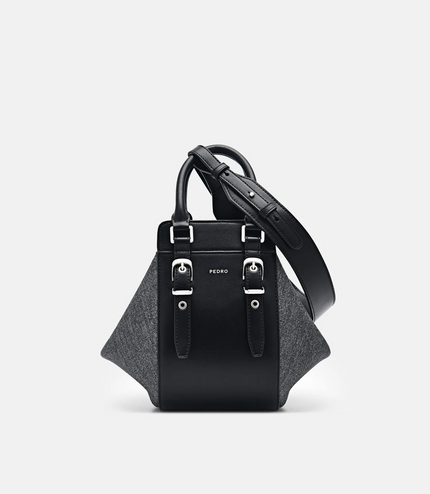 Mara Geometric Handbag - Black