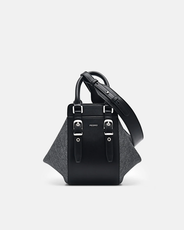 Mara Geometric Handbag - Black