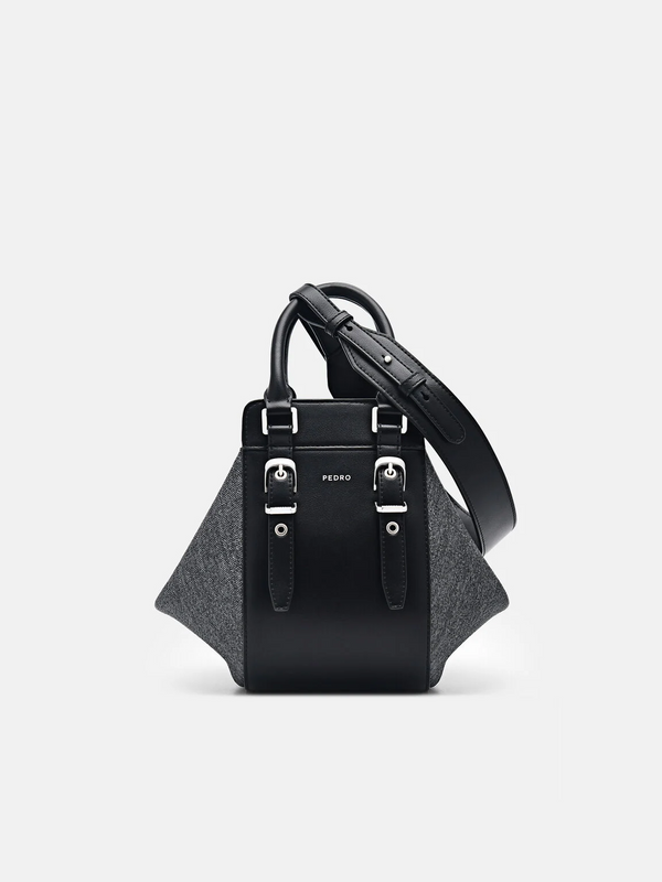 Mara Geometric Handbag - Black