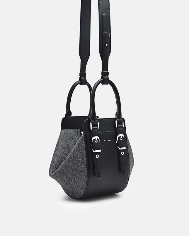 Mara Geometric Handbag - Black