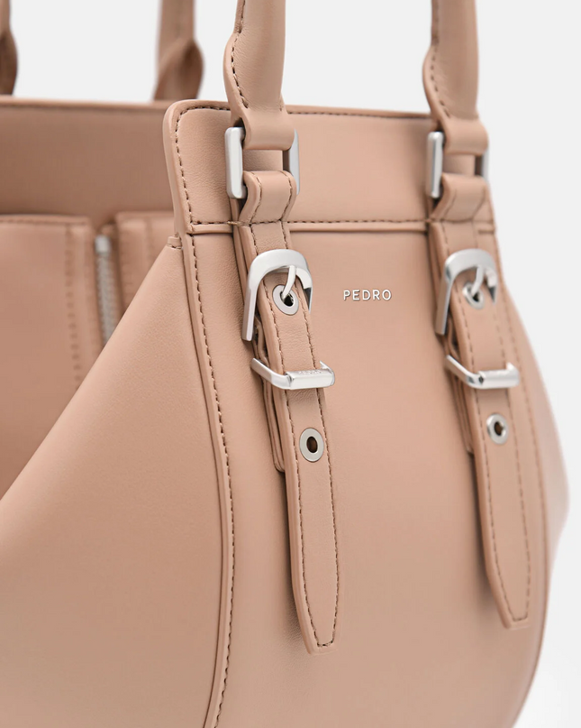 Mara Geometric Handbag - Taupe
