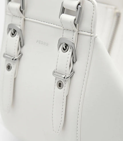 Mara Geometric Handbag - Chalk