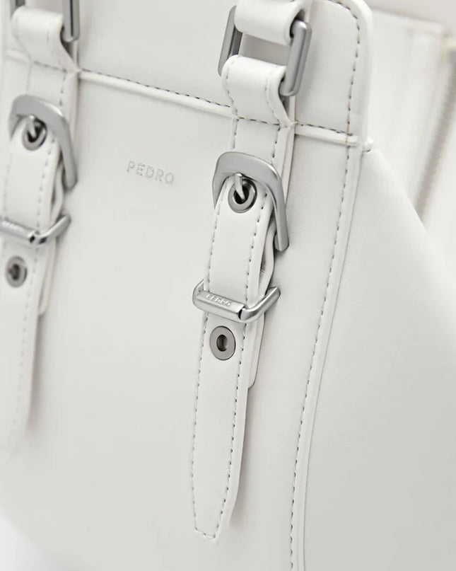 Mara Geometric Handbag - Chalk