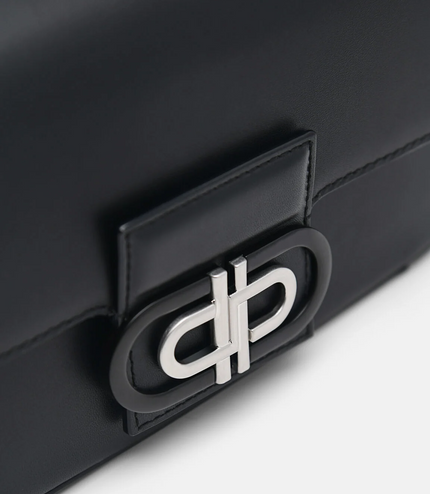 PEDRO Icon Leather Shoulder Bag - Black