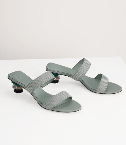 Geometric Heeled Sandals