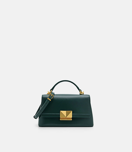 PEDRO Studio Pixel Leather Mini Shoulder Bag - Dark Green
