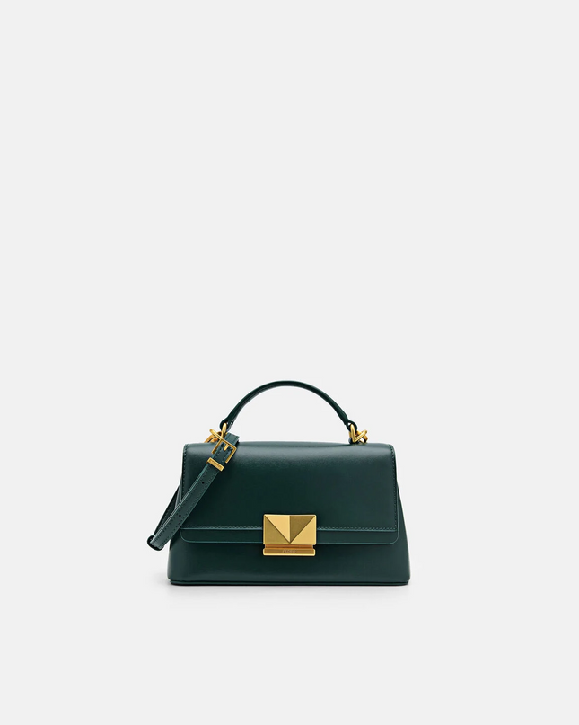 PEDRO Studio Pixel Leather Mini Shoulder Bag - Dark Green