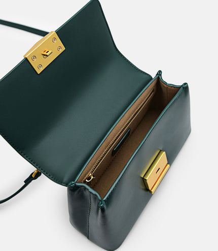 PEDRO Studio Pixel Leather Mini Shoulder Bag - Dark Green