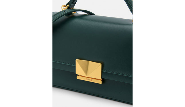 PEDRO Studio Pixel Leather Mini Shoulder Bag - Dark Green